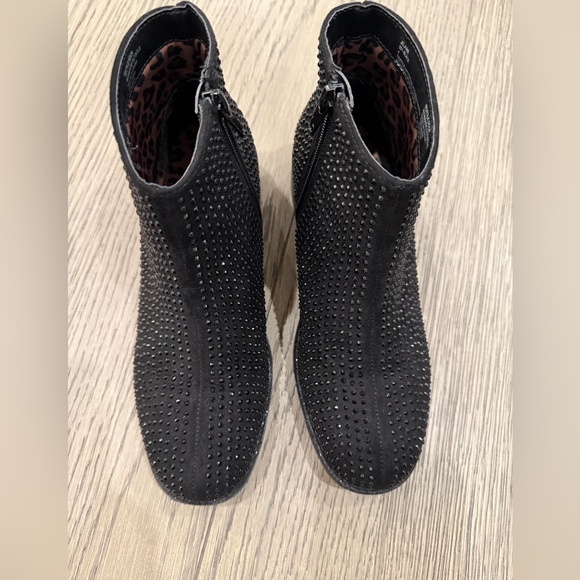 Steve Madden Girl’s Black Rhinestone Booties - Picture 1 of 6